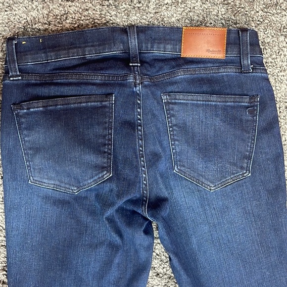 Madewell Skinny dark blue denim zipper ankle stretch jeans women’s size 28 - Picture 6 of 17